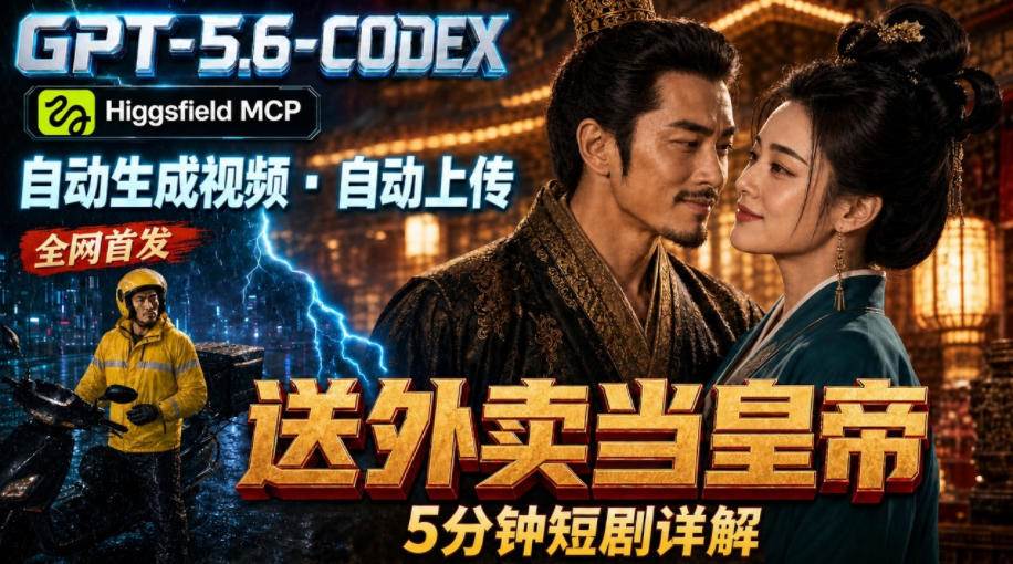 （19540期）GPT-5.6 Codex+Higgsfield MCP：一条指令生成5分钟短剧并自动上传YouTube（油管） - 52网创-52网创