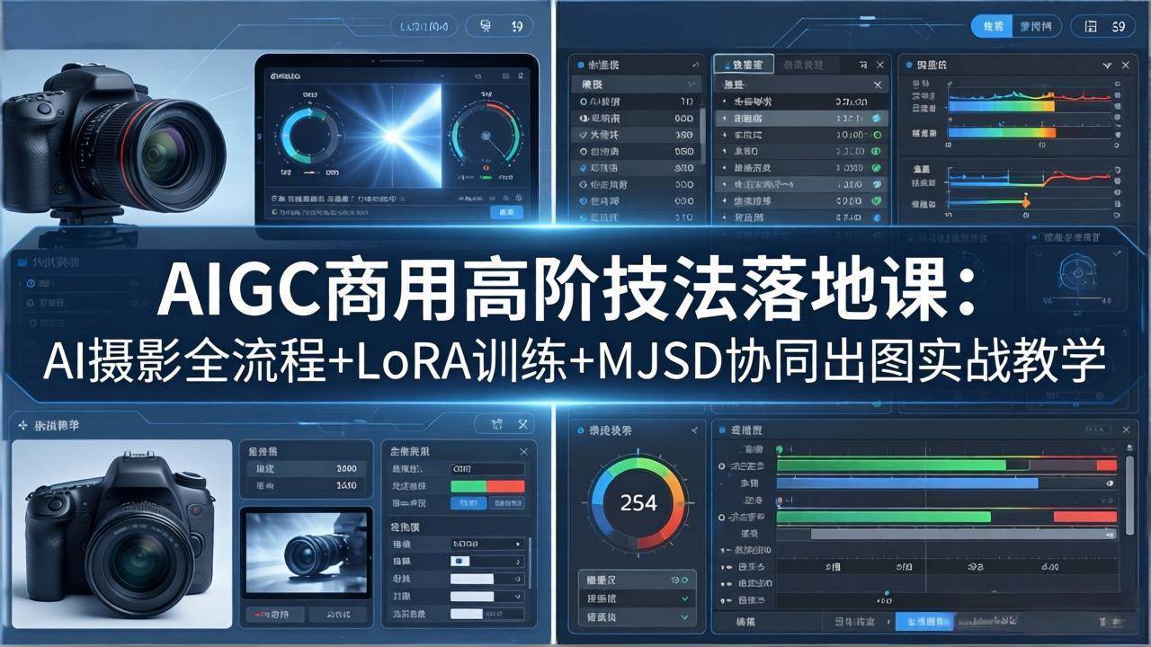 （18254期）AIGC商用高阶技法落地课：AI摄影全流程+LoRA训练+MJSD协同出图实战教学 - 52网创-52网创