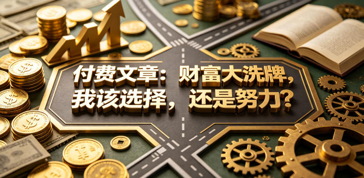 付费文章：财富大洗牌，我该选择，还是努力？-52网创
