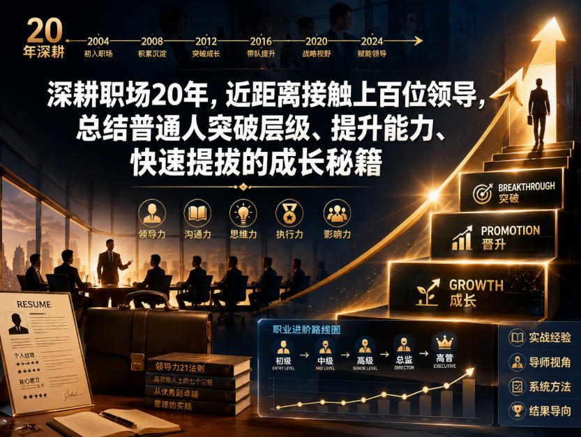 付费文章：深耕职场20年，近距离接触上百位领导，总结普通人突破层级、提升能力、快速提拔的成长秘籍（全网独家干货） - 52网创-52网创