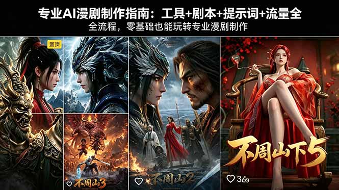 专业AI漫剧制作指南：工具+剧本+提示词+流量全流程，零基础也能玩转专业漫剧制作