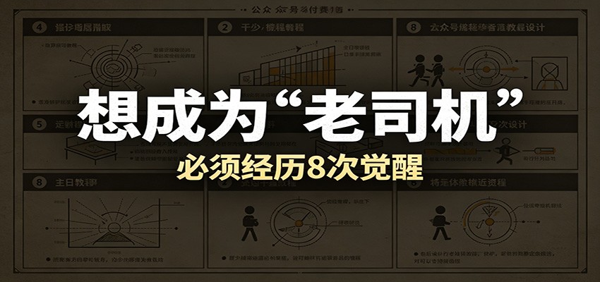 某公众号付费文章：想成为“老司机”，必须经历8次觉醒 - 52网创-52网创