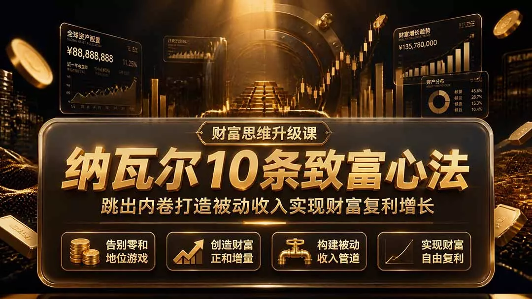 付费文章：纳瓦尔10条致富心法，跳出内卷打造被动收入实现财富复利增长 - 52网创-52网创