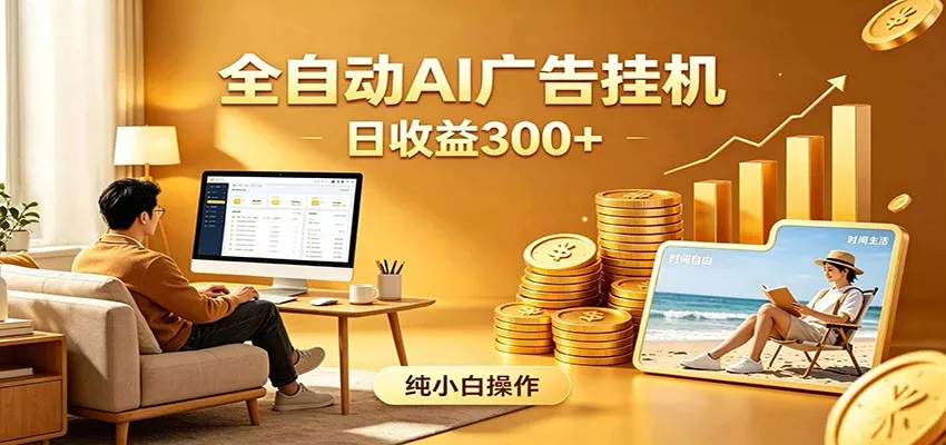 AI风口项目，全程解放双手，后台自动运行赚取收益，每天稳定收益300+ - 52网创-52网创