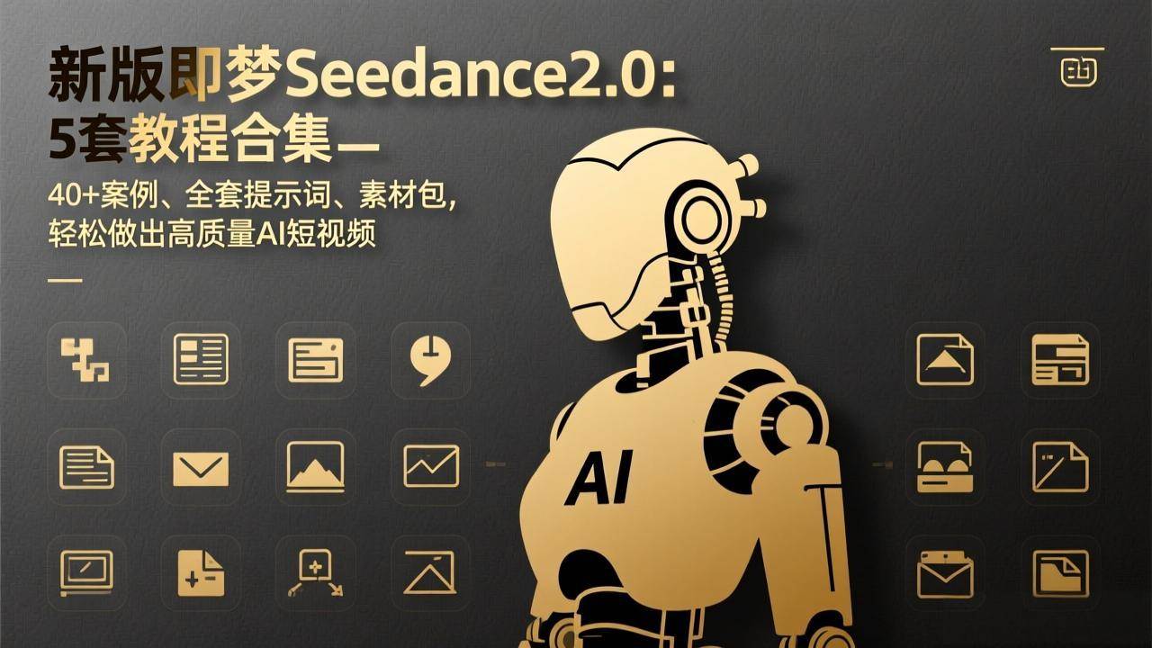 （17398期）新版即梦Seedance2.0：5套教程合集，40+案例、全套提示词、素材包，轻松做出高质量AI短视频 - 52网创-52网创