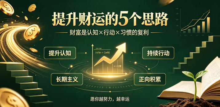 付费文章：提升财运的5个思路——财富是认知x行动x习惯的复利，愿你越努力，越幸运 - 52网创-52网创