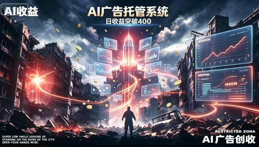 AI智能广告，全自动化运行，单日可达400+，小白新手0基础上手【揭秘】 - 52网创-52网创