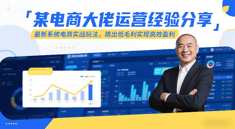 某电商大佬运营经验分享,最新系统电商实战玩法,跳出低毛利实现高效盈利-52网创