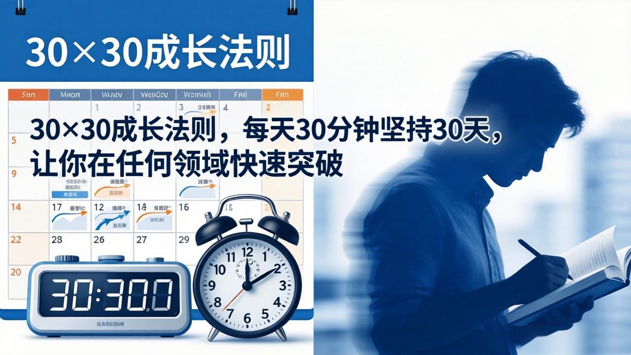 付费文章：30×30成长法则，每天30分钟坚持30天，让你在任何领域快速突破 - 52网创-52网创