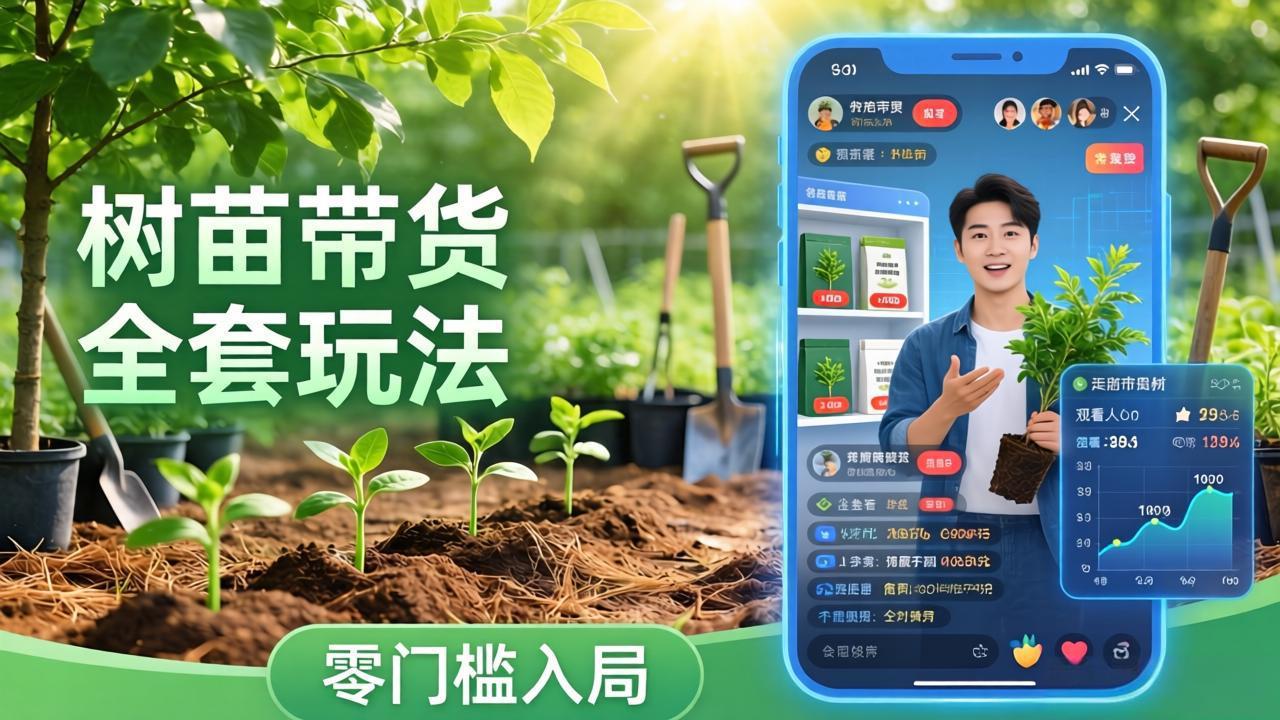 视频号AI树苗带货全套玩法：零门槛入局，掌握豆包、千问等AI工具制作树苗视频的全套流程 - 52网创-52网创