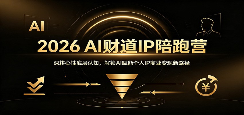 2026 AI财道IP陪跑营：深耕心性底层认知，解锁AI赋能个人IP商业变现新路径 - 52网创-52网创