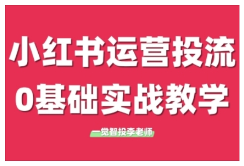 小红书运营投流，小红书广告投放从0到1的实战课，学完即可开始投放（更新26年）-52网创