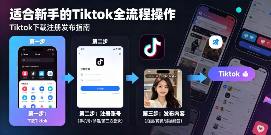 Tiktok下载注册发布，适合新手的Tiktok全流程操作 - 52网创-52网创
