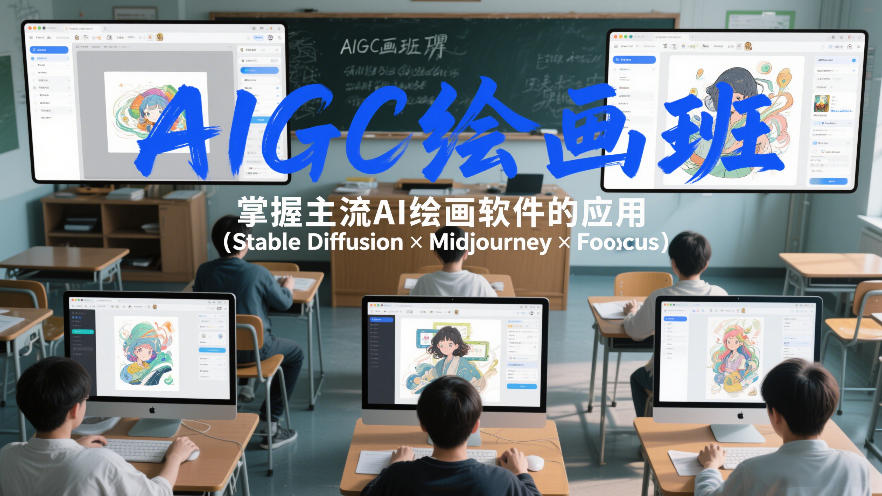 AIGC绘画班,掌握主流Ai绘画软件的应用(Stable Diffusion x Midjourney x Fooocus)-52网创