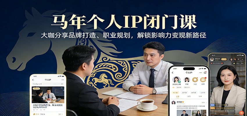 马年个人IP闭门课，大咖分享品牌打造、职业规划，解锁影响力变现新路径 - 52网创-52网创