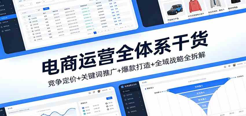 电商运营全体系干货，竞争定价+关键词推广+爆款打造+全域战略全拆解-52网创