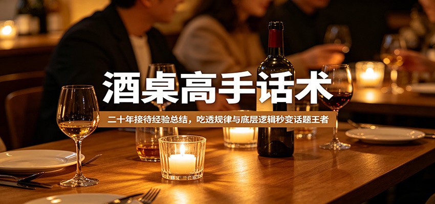 酒桌高手话术：二十年接待经验总结，吃透规律与底层逻辑秒变话题王者 - 52网创-52网创