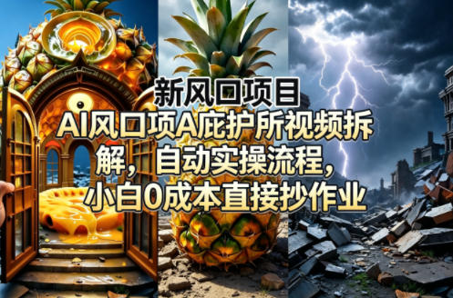 新风口项目AI庇护所视频拆解，自动实操流程，小白0成本直接抄作业 - 52网创-52网创