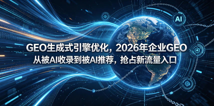 GEO生成式引擎优化，2026年企业GEO从被AI收录到被AI推荐，抢占新流量入口-52网创