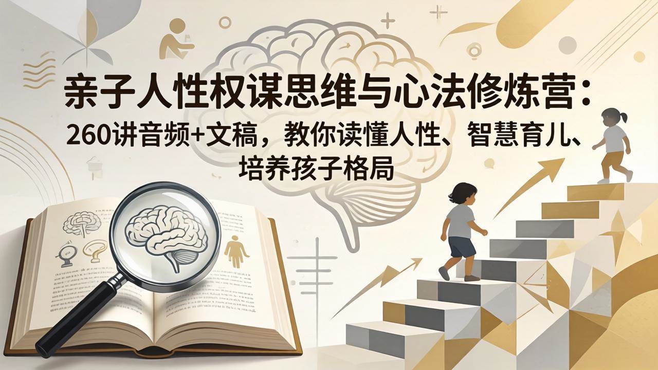 （18076期）亲子人性权谋思维与心法修炼营：260讲音频+文稿，教你读懂人性、智慧育儿、培养孩子格局 - 52网创-52网创