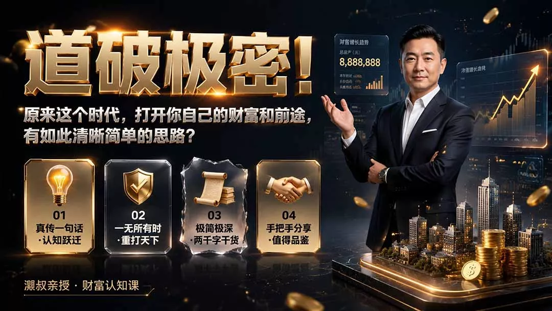 付费文章：道破极密！原来这个时代，打开你自己的财富和前途，有如此清晰简单的思路？ - 52网创-52网创