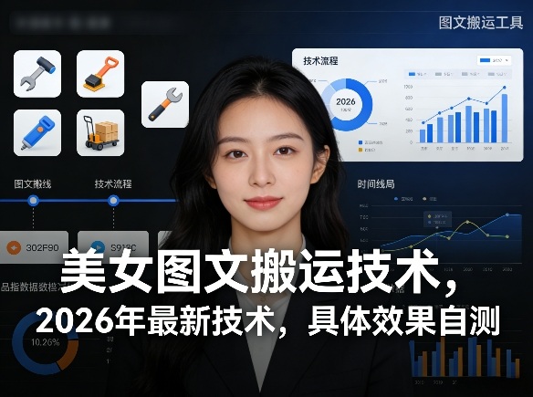 美女图文搬运技术，2026年最新技术，具体效果自测-52网创