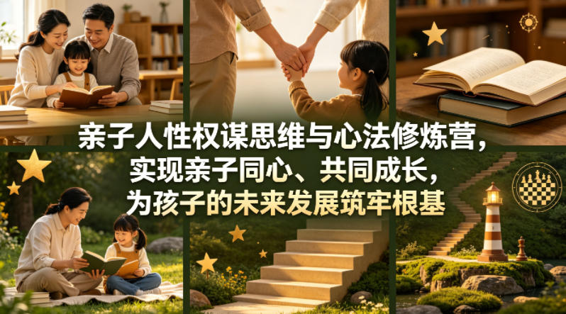 亲子人性权谋思维与心法修炼营，实现亲子同心、共同成长，为孩子的未来发展筑牢根基【音频】 - 52网创-52网创