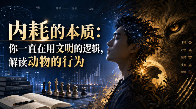 付费文章：内耗的本质：你一直在用文明的逻辑，解读动物的行为-52网创