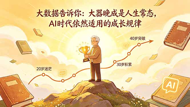 付费文章：大数据告诉你：大器晚成是人生常态，AI 时代依然适用的成长规律-52网创