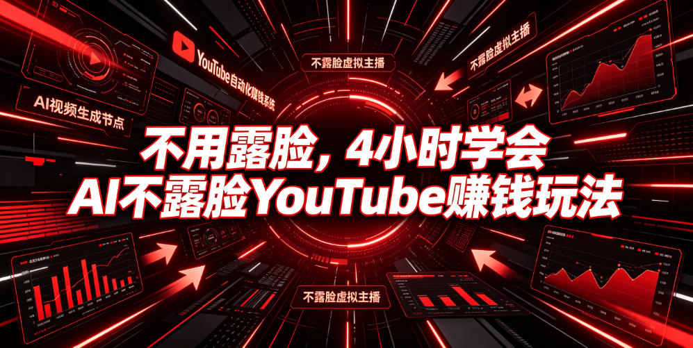 不用露脸，4小时学会AI不露脸YouTube賺钱玩法【原创双语字幕】 - 52网创-52网创