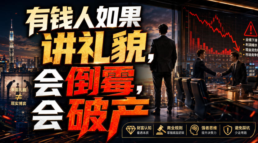 付费文章：有钱人如果讲礼貌，会倒霉，会破产-52网创