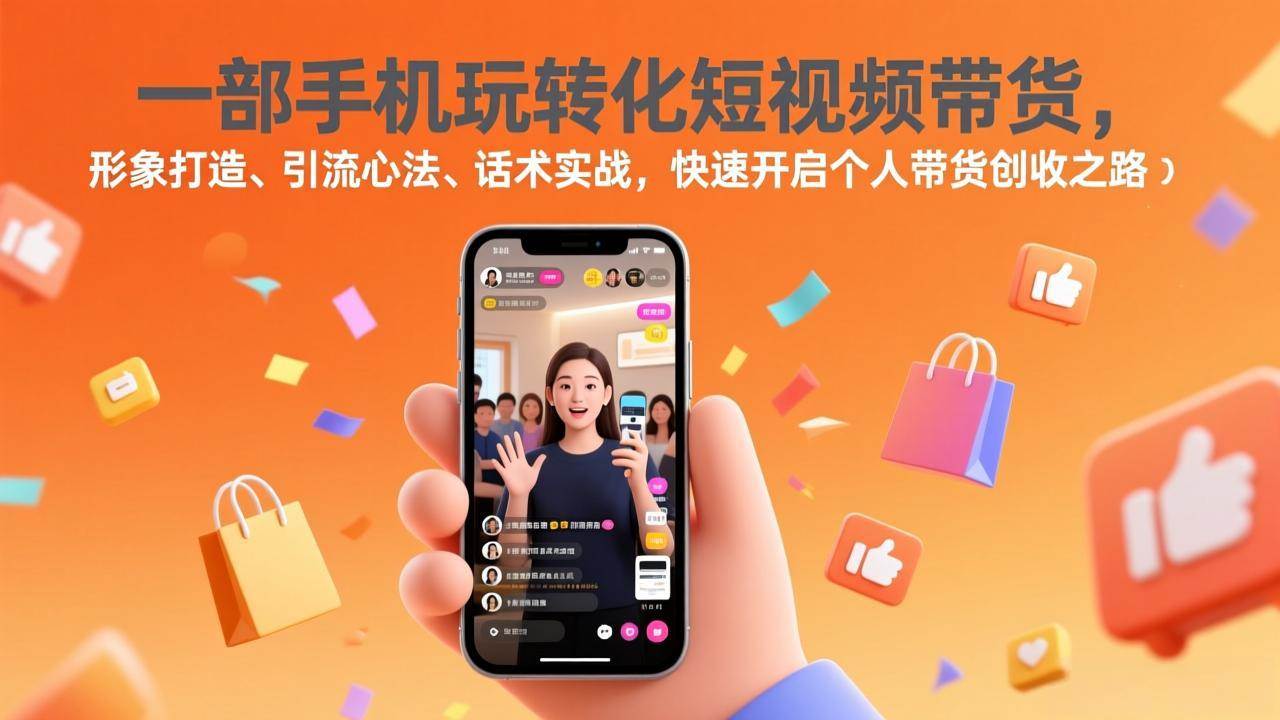 （17356期）一部手机玩转化短视频带货，形象打造、引流心法、话术实战，快速开启个人带货创收之路-52网创