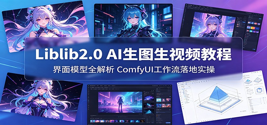 Liblib2.0 AI生图生视频教程：界面模型全解析，ComfyUI工作流落地实操-52网创