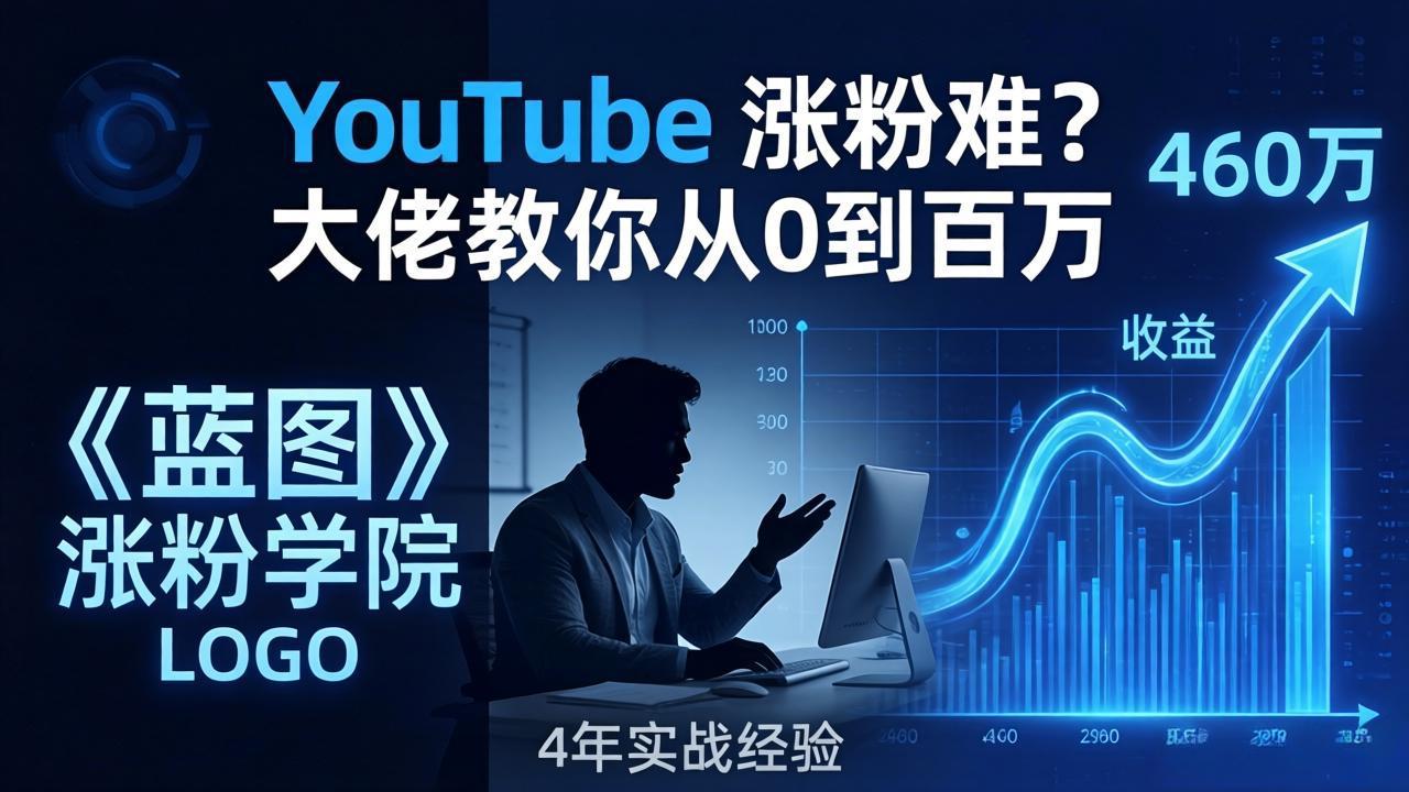 YouTube 涨粉难？《蓝图涨粉学院》：4 年赚 460 万的大佬教策略，从0到百万有路径！ - 52网创-52网创