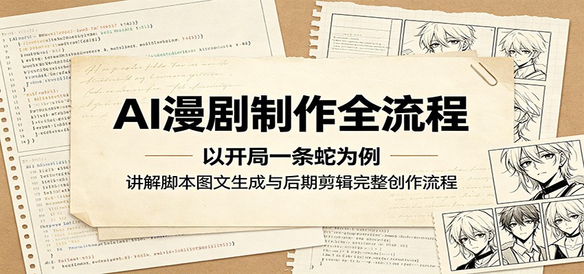 AI漫剧制作全流程：以开局一条蛇为例，讲解脚本图文生成与后期剪辑完整创作流程 - 52网创-52网创