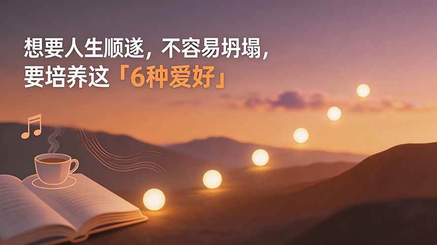 （19638期）付费文章：想要人生顺遂，不容易坍塌，要培养这6种爱好-52网创