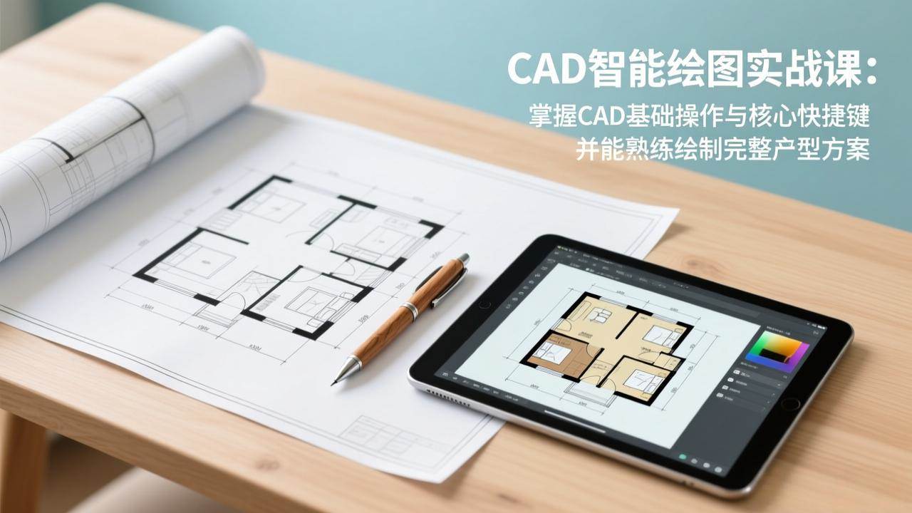 （17348期）CAD智能绘图实战课：掌握CAD基础操作与核心快捷键，并能熟练绘制完整户型方案 - 52网创-52网创