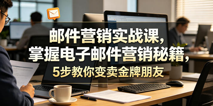 邮件营销实战课，掌握电子邮件营销秘籍，5步教你变卖金牌朋友【原创双语字幕】-52网创