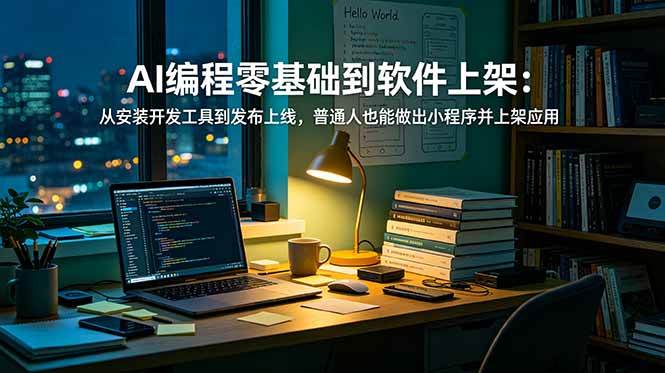 （19109期）AI编程零基础到软件上架：从安装开发工具到发布上线，普通人也能做出小程序并上架应用商店-52网创