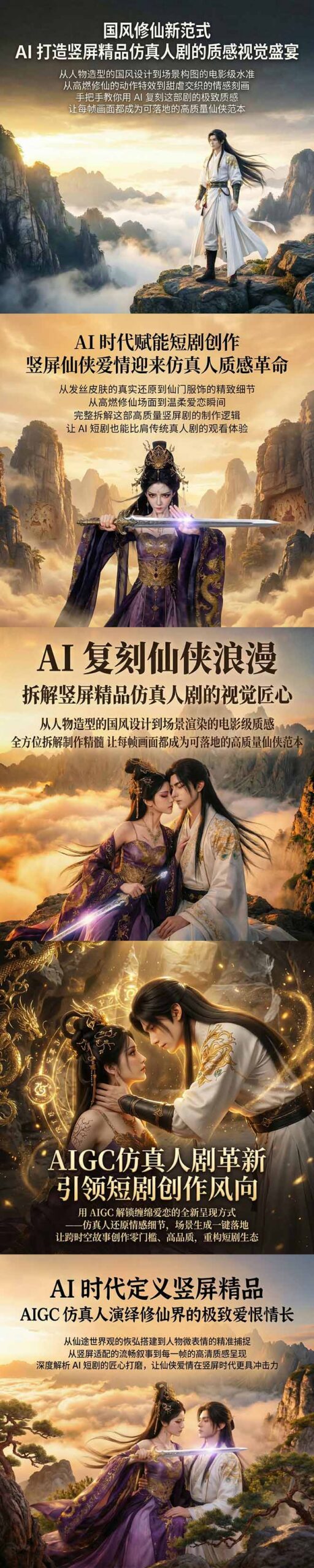 AIGC 仿真人短剧创作革新，解锁仙侠爱恋全新呈现，一键出高质场景，零门槛打造爆款剧集 - 52网创-52网创
