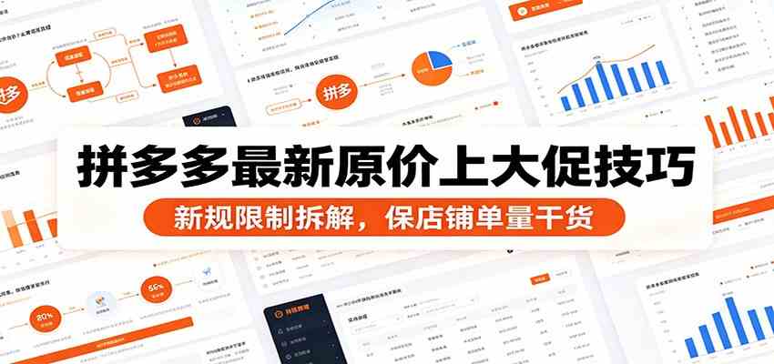 拼多多最新原价上大促技巧：新规限制拆解，保店铺单量干货 - 52网创-52网创