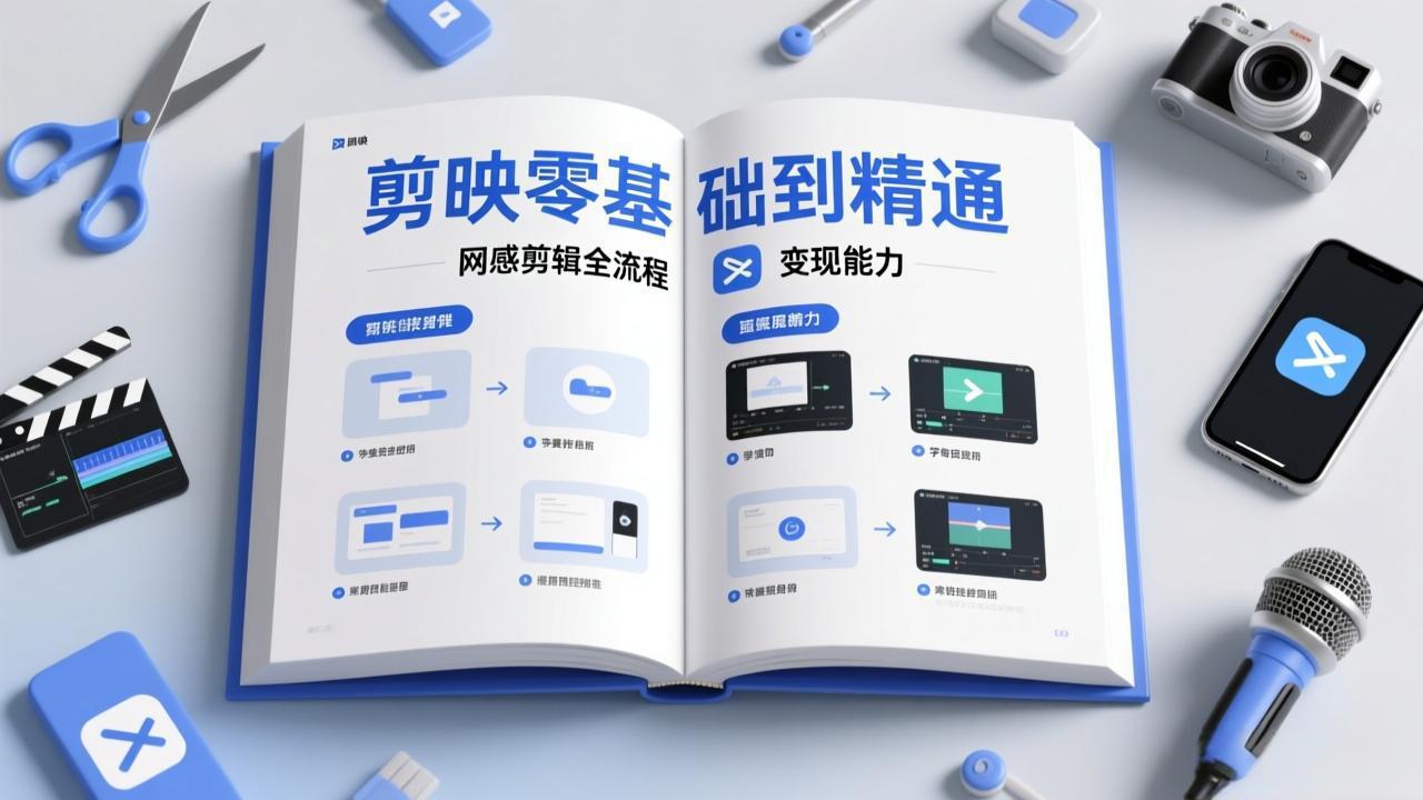 剪映零基础也能快速上手，从入门到精通掌握网感剪辑全流程，掌握能直接变现的剪辑能力 - 52网创-52网创