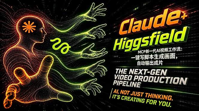 Claude+Higgsfield MCP新一代AI视频工作流：一键写脚本生成画面，自动输出成片 - 52网创-52网创