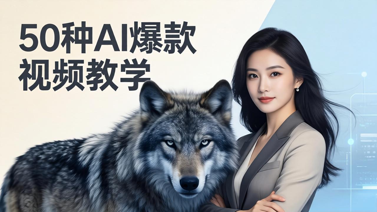 50种AI爆款视频教学：影视级古诗词+治愈萌宠+山海经蛟龙，高阶宝典商业落地 - 52网创-52网创