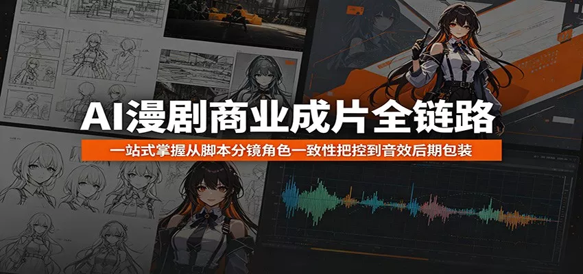 AI漫剧商业成片全链路：一站式掌握从脚本分镜角色一致性把控到音效后期包装 - 52网创-52网创