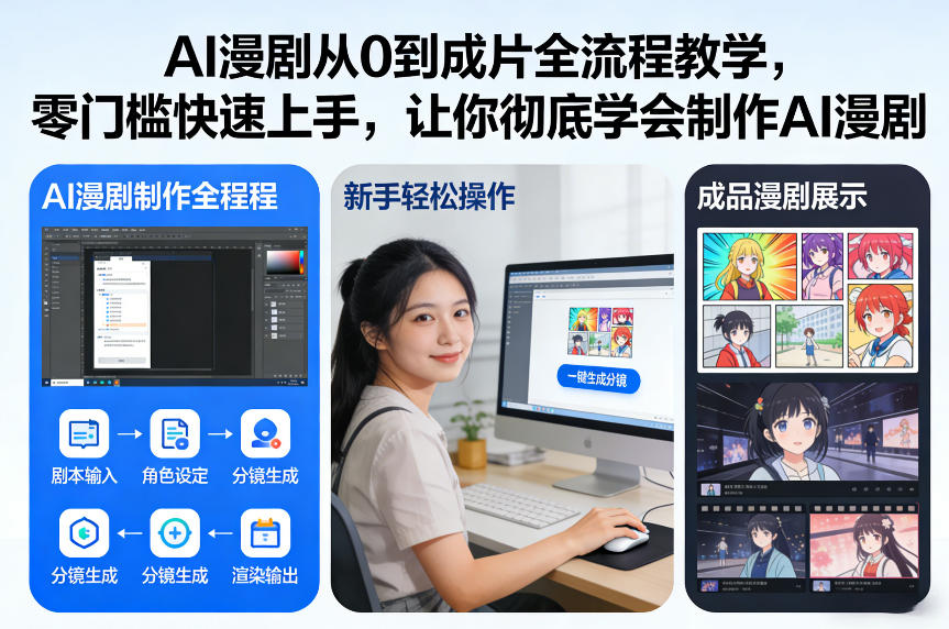 AI漫剧从0到成片全流程教学,零门槛快速上手,让你彻底学会制作AI漫剧【保姆级教程】-52网创