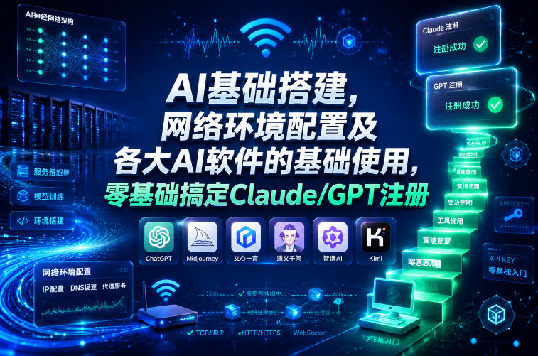 AI基础搭建，网络环境配置及各大AI软件的基础使用，零基础搞定Claude/GPT注册 - 52网创-52网创