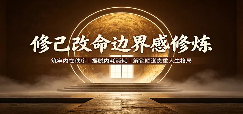 修己改命边界感修炼：筑牢内在秩序，摆脱内耗消耗，解锁顺遂贵重人生格局-52网创