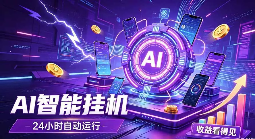 AI智能广告挂机，躺赚新模式 设备托管运行，解放双手持续变现 - 52网创-52网创
