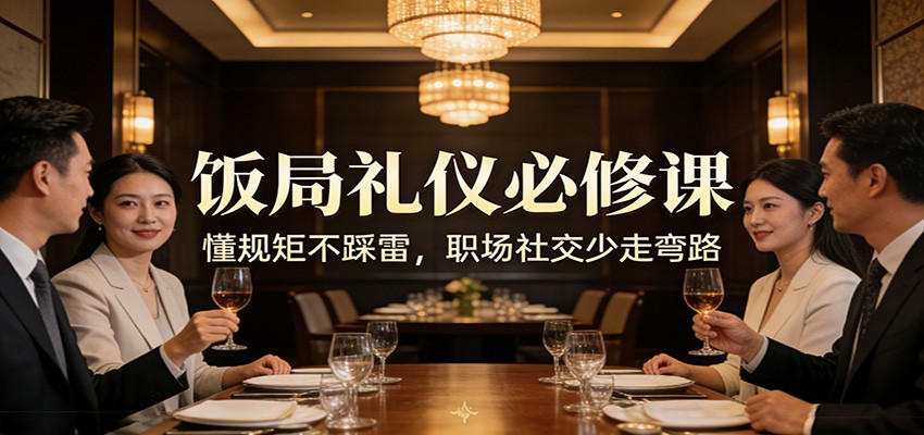 公众号收费文章：《饭局礼仪必修课：懂规矩不踩雷，职场社交少走弯路》 - 52网创-52网创